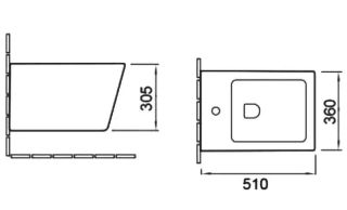 Биде подвесное SantiLine SL-5054MB чёрный матовый